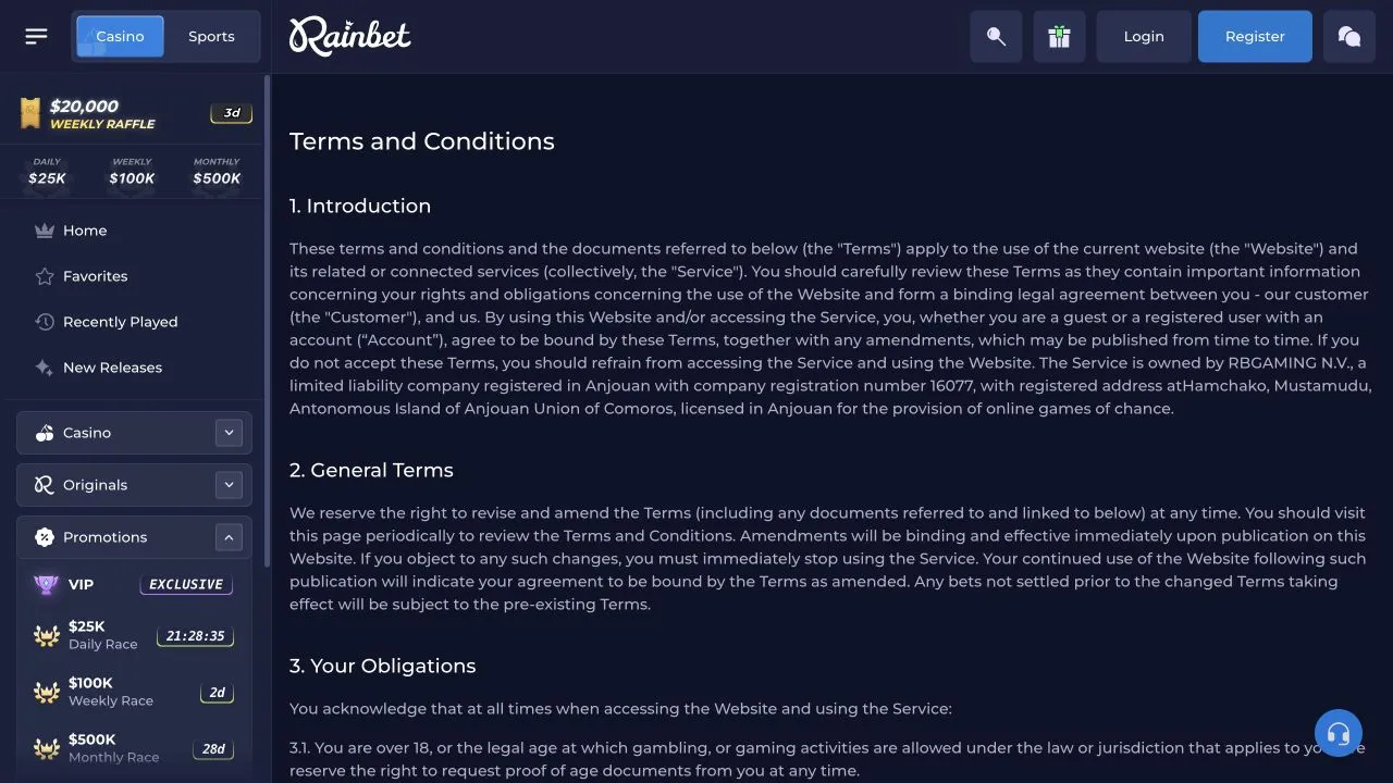 Rainbet terms and conditions reviewed for withdrawal and KYC clauses